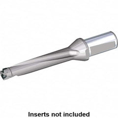 Kennametal - 90mm Max Drill Depth, 5xD, 18mm Diam, Indexable Insert Drill - 2 Inserts, 25mm Shank Diam, Whistle Notch Shank - Americas Industrial Supply