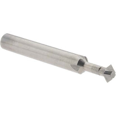 Accupro - 1/4° 1/4" Cut Diam, 1/8" Cut Width, 1/4" Shank, Solid Carbide Double-Angle Cutter - Americas Industrial Supply