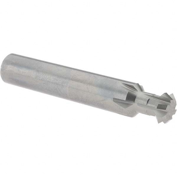 Accupro - 1/2° 1/2" Cut Diam, 0.187" Cut Width, 1/2" Shank, Solid Carbide Double-Angle Cutter - Americas Industrial Supply