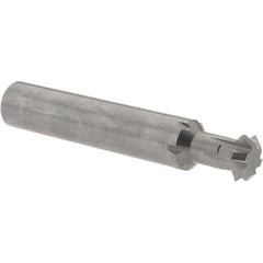 Accupro - 1/2° 1/2" Cut Diam, 0.187" Cut Width, 1/2" Shank, Solid Carbide Double-Angle Cutter - Americas Industrial Supply