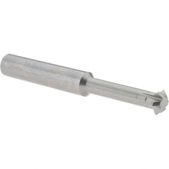 Accupro - 1/2° 1/2" Cut Diam, 0.187" Cut Width, 1/2" Shank, Solid Carbide Double-Angle Cutter - Americas Industrial Supply