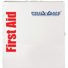 PRO-SAFE - Industrial First Aid Cabinet - 14"x13-1/4"x3-1/8", White, Metal - Americas Industrial Supply