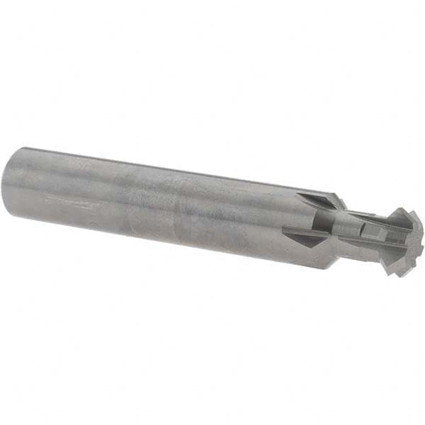 Accupro - 1/2° 1/2" Cut Diam, 0.187" Cut Width, 1/2" Shank, Solid Carbide Double-Angle Cutter - Americas Industrial Supply