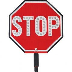 PRO-SAFE - "Stop," 12" Wide x 18" High ABS Plastic Traffic Control Sign - Americas Industrial Supply