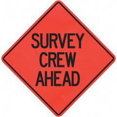 PRO-SAFE - "Survey Crew Ahead," 36" Wide x 36" High Vinyl Traffic Control Sign - Americas Industrial Supply