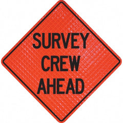 PRO-SAFE - "Survey Crew Ahead," 36" Wide x 36" High Vinyl Traffic Control Sign - Americas Industrial Supply