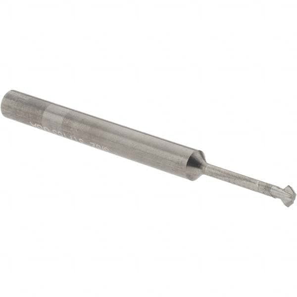 Accupro - 3/32° 3/32" Cut Diam, 0.047" Cut Width, 1/8" Shank, Solid Carbide Double-Angle Cutter - Americas Industrial Supply