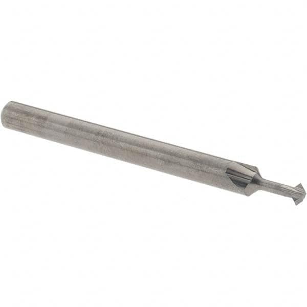 Accupro - 3/32° 3/32" Cut Diam, 0.047" Cut Width, 1/8" Shank, Solid Carbide Double-Angle Cutter - Americas Industrial Supply