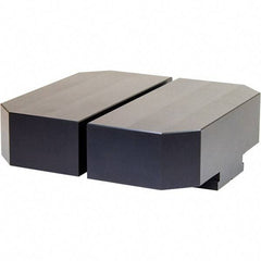 Air Vise Workholding - 6" Wide x 15/16" High x 2-7/8" Thick, Flat/No Step Vise Jaw - Soft, Aluminum, Fixed Jaw, Compatible with AV-T-4 Vises - Americas Industrial Supply