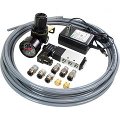 Air Vise Workholding - 15 Piece Vise Electric Operation Kit - Steel, Brass, Plastic - Americas Industrial Supply