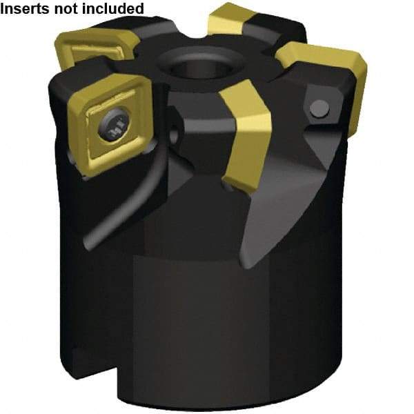 Kennametal - 5 Inserts, 30.02mm Cutter Diam, 1.65mm Max Depth of Cut, Indexable High-Feed Face Mill - 22mm Arbor Hole Diam, 50mm High, KSSM Toolholder, SE.X443AE.N7... Inserts, Series KSSM - Americas Industrial Supply