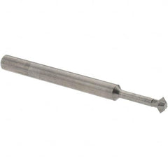 Accupro - 1/8° 1/8" Cut Diam, 0.062" Cut Width, 1/8" Shank, Solid Carbide Double-Angle Cutter - Americas Industrial Supply