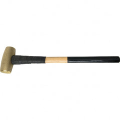 American Hammer - 8 Lb Brass Nonsparking Hammer - Exact Industrial Supply