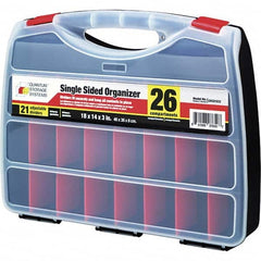 Quantum Storage - 14" Wide x 3" High x 18" Deep, Small Parts Organizer - Adjustable Compartments - Americas Industrial Supply