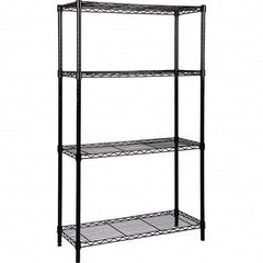 Quantum Storage - 4 Shelf Wire Shelving - Starter Unit - 36" Wide x 60" Deep x 74" High, - Americas Industrial Supply