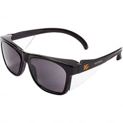 KleenGuard - Smoke Lenses, Framed Safety Glasses - Anti-Fog, Black Frame, Size Universal, Wrap Around - Americas Industrial Supply