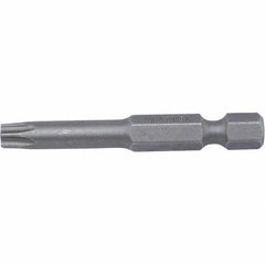 Wiha - T20 Power Bit - 1/4" Drive, 2" OAL - Americas Industrial Supply