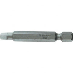 Wiha - #1" Square Size Power Bit - 1/4" Drive, 2" OAL - Americas Industrial Supply