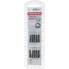 Wiha - 1/4" Drive, #1 Torq-Set Screwdriver Bit - 1" OAL - Americas Industrial Supply