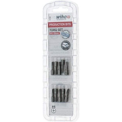 Wiha - 1/4" Drive, #4 Torq-Set Screwdriver Bit - 1" OAL - Americas Industrial Supply