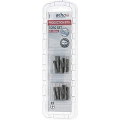 Wiha - 1/4" Drive, #2 Torq-Set Screwdriver Bit - 1" OAL - Americas Industrial Supply