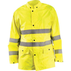 OccuNomix - Size S Hi-Viz Yellow Waterproof Jacket - Americas Industrial Supply