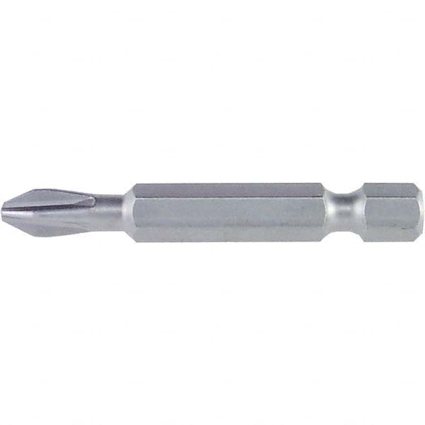 Wiha - #2 Power Bit - 1/4" Drive, 2" OAL - Americas Industrial Supply