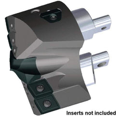 Kennametal - Series KSEM Plus, 73mm Diam Grade B1 140° Replaceable Drill Tip - Steel, Uncoated, 6 Seat Size, Through Coolant - Americas Industrial Supply