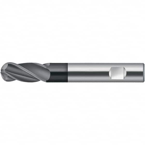 Walter-Prototyp - 10mm Diam, 22mm LOC, 2 Flute Solid Carbide Ball End Mill - TiAlN Finish, 100mm OAL, 10mm Shank Diam - Americas Industrial Supply