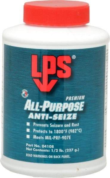 LPS - 0.5 Lb Can General Purpose Anti-Seize Lubricant - Molybdenum Disulfide, -65 to 1,800°F, Blue/Gray, Water Resistant - Americas Industrial Supply