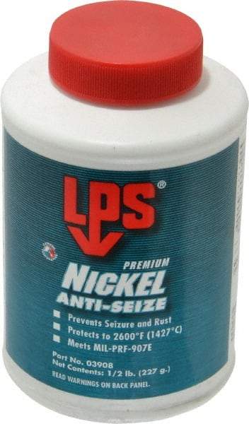 LPS - 0.5 Lb Can Extreme Temperature Anti-Seize Lubricant - Nickel, -65 to 2,600°F, Silver Gray, Water Resistant - Americas Industrial Supply