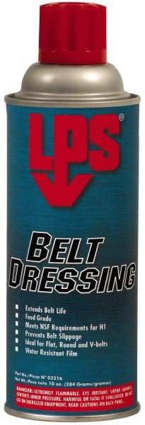 LPS - 10 Ounce Container Clear Aerosol, Belt and Conveyor Dressing - Food Grade, 352°F Max - Americas Industrial Supply