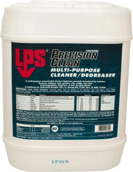 LPS - 5 Gallon Pail Contact Cleaner - Nonflammable, Food Grade - Americas Industrial Supply