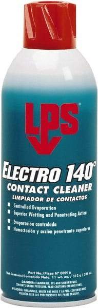 LPS - 11 Ounce Bottle Contact Cleaner - 144°F Flash Point, 15.14 kV Dielectric Strength, Flammable, Plastic Safe - Americas Industrial Supply