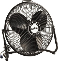 Air King - 18" Blade, 1/6 hp, 1,925, 2,575 & 3,400 CFM, Low Floor Stand Industrial Circulation Fan - Floor Stand, 110 Volts, 0.95/1.65 Amps, 3 Speed - Americas Industrial Supply