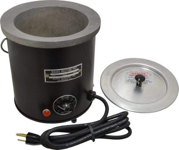 WAAGE - 2 Qt, 5" Deep, 150 to 450°F, Dip Coat Pot - 5-1/2" ID, 115 Volts, 600 Watts - Americas Industrial Supply