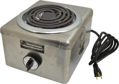 WAAGE - 10" Long x 8 Wide x 7" High, 115 Volt Hot Plate - 1 Burner, 1500 Watt, 13 Amps - Americas Industrial Supply