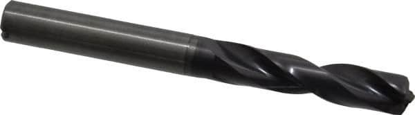 Guhring - 5/16" 140° Spiral Flute Solid Carbide Screw Machine Drill Bit - FIREX Finish, Right Hand Cut, 41mm Flute Length, 79mm OAL, SU Point, Straight Shank, Through Coolant - Americas Industrial Supply