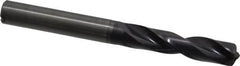 Guhring - 5/16" 140° Spiral Flute Solid Carbide Screw Machine Drill Bit - FIREX Finish, Right Hand Cut, 41mm Flute Length, 79mm OAL, SU Point, Straight Shank, Through Coolant - Americas Industrial Supply