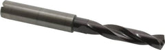 Guhring - 8.1mm 140° Spiral Flute Solid Carbide Screw Machine Drill Bit - FIREX Finish, Right Hand Cut, 47mm Flute Length, 89mm OAL, SU Point, Straight Shank, Through Coolant - Americas Industrial Supply