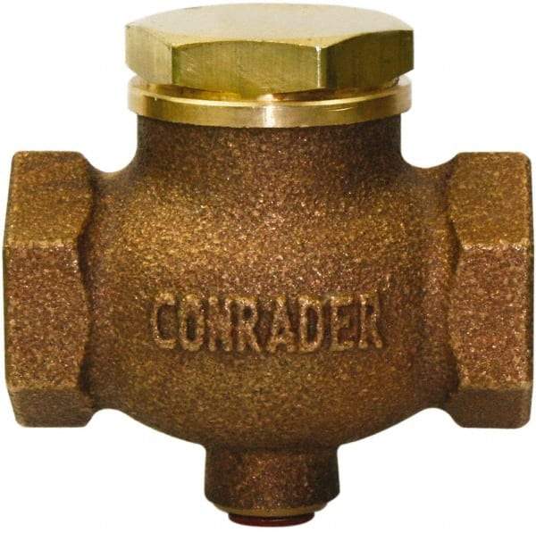 Conrader - 1-1/4" Bronze Check Valve - Inline, FNPT x FNPT - Americas Industrial Supply