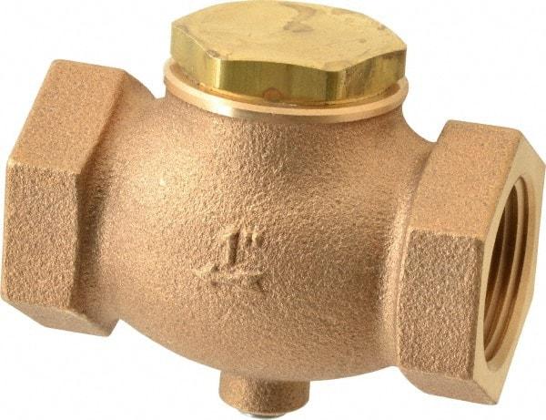 Conrader - 1" Bronze Check Valve - Inline, FNPT x FNPT - Americas Industrial Supply