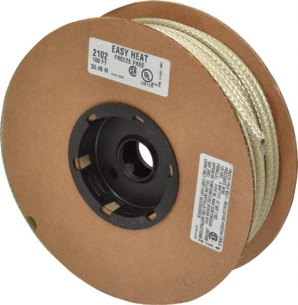 EasyHeat - 100' Long, 120 Input Volt, Easy Heat Self Regulating Residential Heat Protection Cable - 3 Watt - Americas Industrial Supply