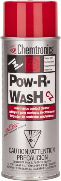 Chemtronics - 12 Ounce Aerosol Contact Cleaner - 31 kV Dielectric Strength, Nonflammable, Plastic Safe - Americas Industrial Supply