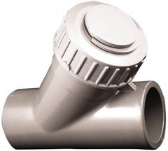 Simtech - 2" Pipe, Socket Ends, PVC Y-Strainer - 90 psi Pressure Rating - Americas Industrial Supply