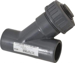 Simtech - 1" Pipe, Socket Ends, PVC Y-Strainer - 150 psi Pressure Rating - Americas Industrial Supply