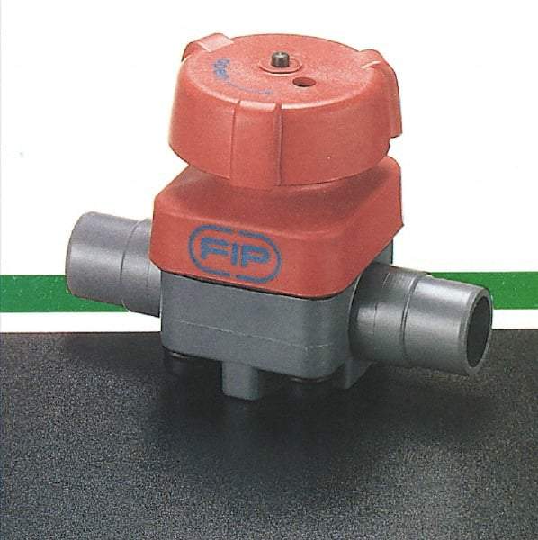 Simtech - 1" Pipe, 150 Max psi, Diaphragm Valve - Spigot End Connection, PVC, EPDM Seal - Americas Industrial Supply