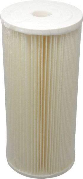 Pentair - 4-1/2" OD, 5µ, Cellulose Polyester Pleated Cartridge Filter - 9-3/4" Long, Reduces Sediments - Americas Industrial Supply