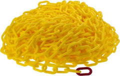 PRO-SAFE - 100' Long x 2" Wide Plastic Heavy-Duty Chain - Yellow - Americas Industrial Supply