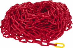 PRO-SAFE - 100' Long x 2" Wide Plastic Chain - Red - Americas Industrial Supply